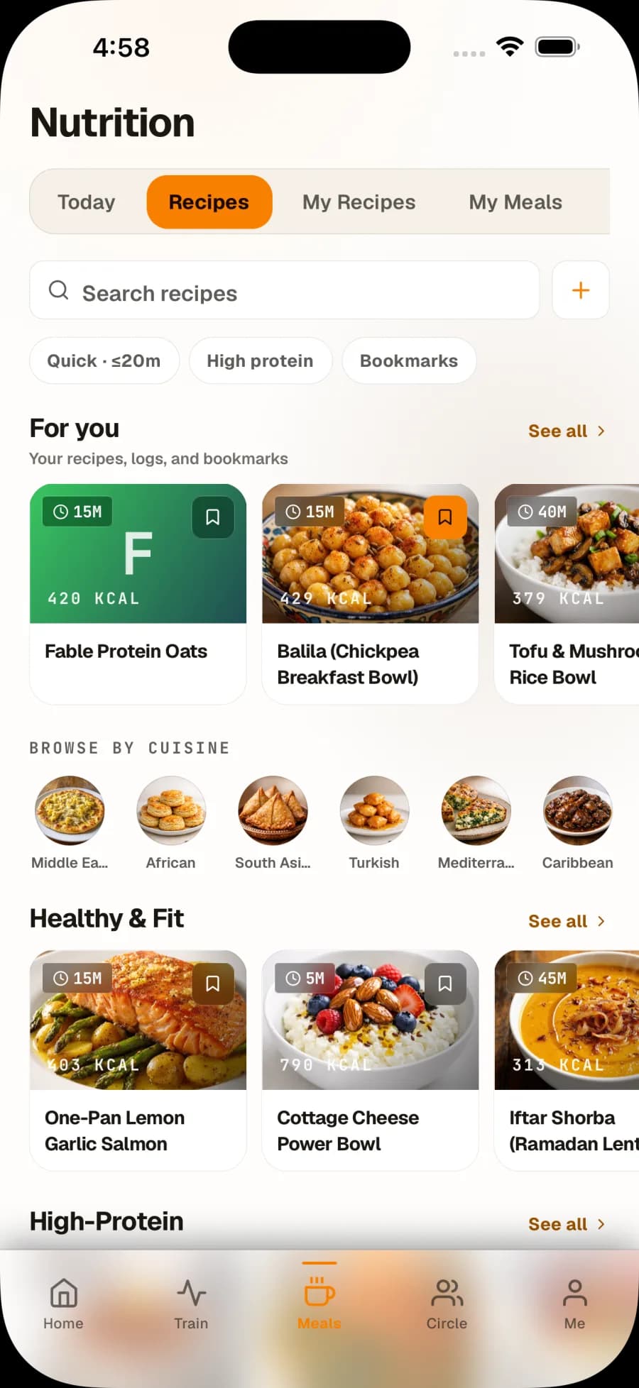 Recipes and meal tools in Rizanah